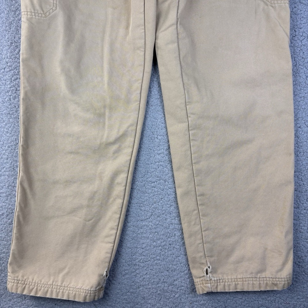 L.L.Bean Fleece Lined Cargo‎ Pants Mens 35x32 (34x31) Comfort Waist Distressed - Picture 5 of 16